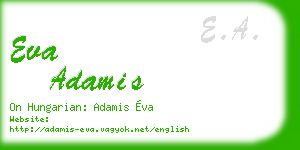 eva adamis business card